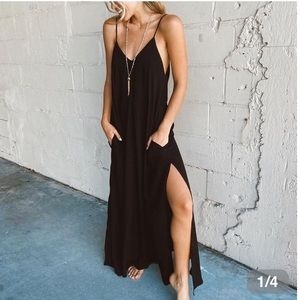 Black maxi dress